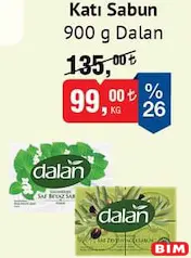 DALAN KATI SABUN 900 G fiyat ve kampanya bilgisi